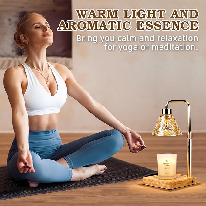 Modern Candle Warmer Lamp, Dimmable Candle Lamp Warmer with Timer, Birthday Gifts for Women Who Have Everything, Christmas Gifts for Mom, Adjustable Men's Candle Lamp, Cozy Living Room Bedroom Decor