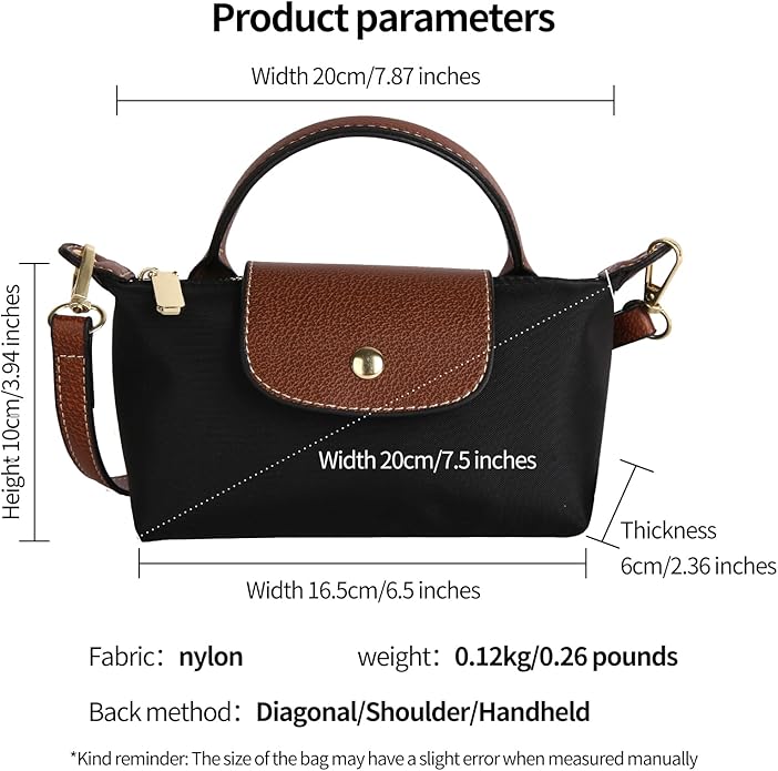 Mini Crossbody Bag for Women - Adjustable Strap Shoulder Purse, Small Spacious Tote with Zipper Pockets for Phone Wallet Keys