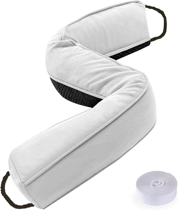 Sunolga Door Draft Stopper Blocks Hot and Cold Air with Removable Washable Cover for Bottom of Door, All-Season Seal for Noise, Wind, Dust, Door Sweep for Gaps Up to 3", Home Essentials, 38", White