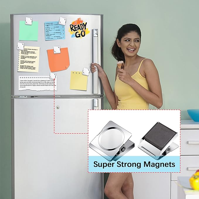Magnetic Clips, 2.12 inches Heavy Duty Metal Magnet Clips for Hanging, 12 Pack Extra Strong Large Magnetic Clips for Whiteboard, Classroom, Office, Refrigerator