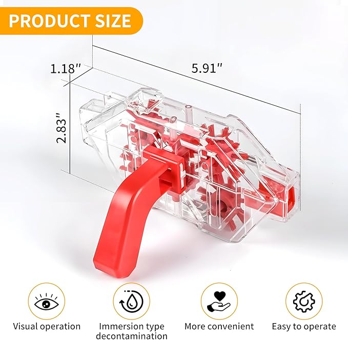 Bike Chain Cleaner Tool Kit – Transparent Bicycle Chain Cleaning Machine with Built-in Brushes, Quick Deep Clean Chain Washer for Mountain & Road Bikes