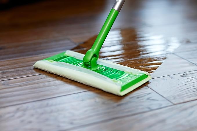 Amazon Basics Wet Mopping Cloth Refills, Floor Cleaning, Fresh Scent, 12 Count (Fits Swiffer Sweeper Mop Heads)
