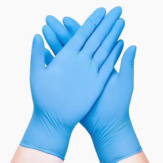 SwiftGrip Disposable Nitrile Exam Gloves, Blue, Nitrile Gloves Disposable Latex Free, Medical Gloves, Cleaning Gloves, Food-Safe Rubber Gloves, Powder Free, Non-Sterile, 50-ct Box (Small)