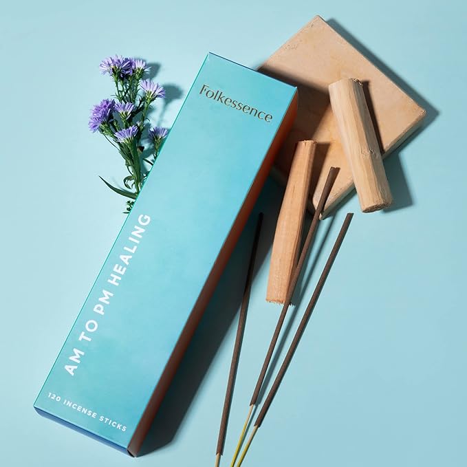 Folkulture Incense Sticks for Home | Set of 6 (120 Non Toxic Insence-Sticks) with 45 Mins Burn Time | Organic Lavender, Palo Santo and Cedar, Patchouli, Sandalwood | Nag Champa Inscents-Sticks