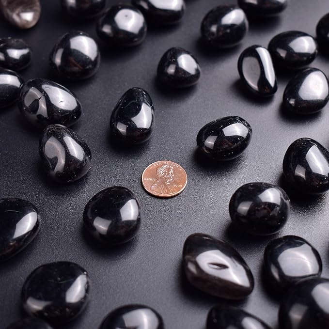 Polished Stone Set Obsidian Crystals, 0.8" Handpicked Tumbled Gemstones Rocks, Pebbles for Reiki, Chakra, Healing, Home Decor