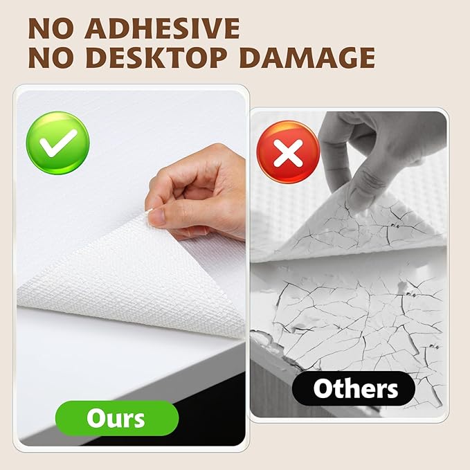 Shelf Liners for Kitchen Cabinets 12in x 20FT, Non Adhesive Drawer Liner Pure White Thickened Shelf Liner Non-Slip Easy to Clean for Tool Box Refrigerator with Knife and Tape Measure