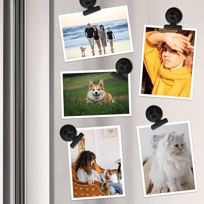 FINDMAG 20 Pack Fridge Magnets Refrigerator Magnet, Heavy Duty Refrigerator Clips, Whiteboard Magnets, Magnetic Christmas Light Clips for Whiteboard, Fridge, Kitchen, Office