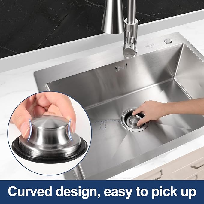 RQYEKDO Kitchen Sink Stopper, Stainless Steel 3-1/2 inch Universal Sink Plug Cover for Garbage Disposal Flange Drain,Fit for InSinkErator, Moen,Waste Maid, and More