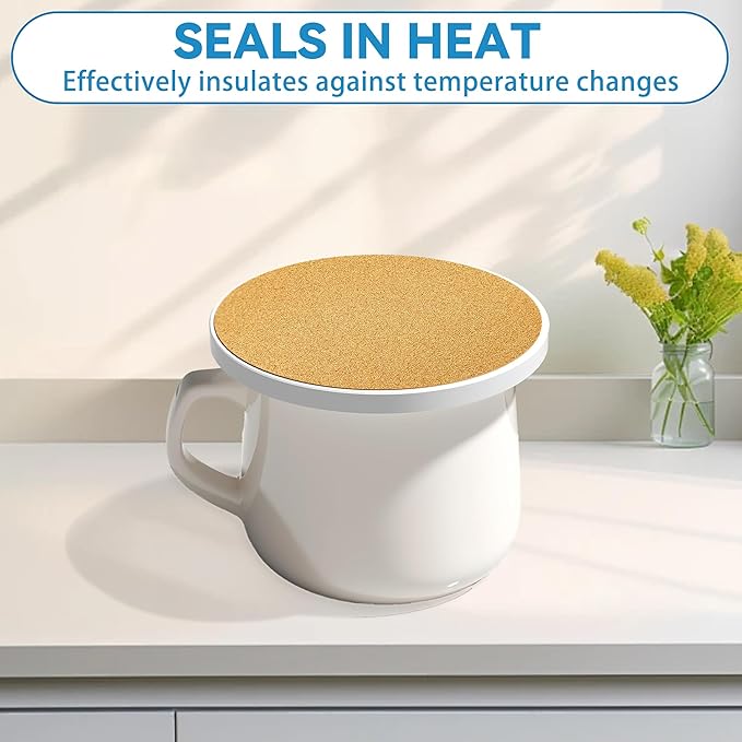 Zen Bamboo Round 4" Cup Coasters Set of 4, Absorbent Ceramic Stone Coasters with Cork Base, Ideal Home Decor Gifts