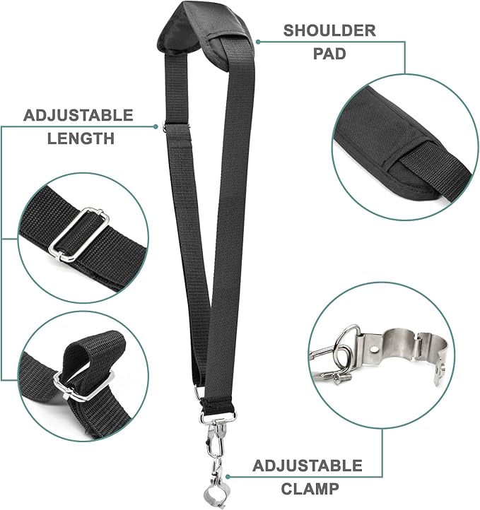Universal Shoulder Strap Trimmer Strap, Weed Eater Strap, Grass Trimmer Shoulder Strap Compatible with EGO/Greenworks/DEWALT String Trimmers, Leaf Blower, Multi Head System