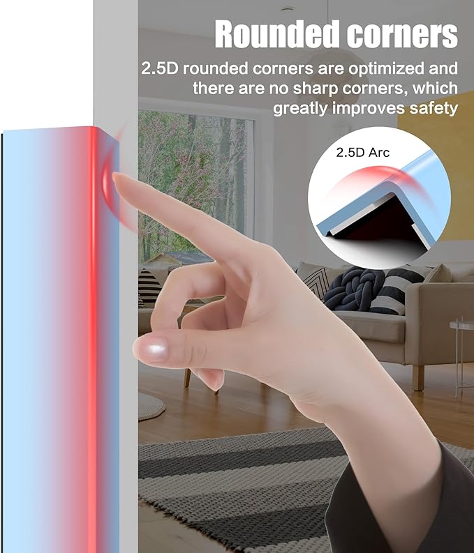 Frychee Wall Corner Protector, Walls Edge Protector, Self-Adhesive Wall Corner Guards, PVC Double-Sided Edge Protector, Furniture Stairs Guard (Blue 2PCS 100cm/39.37in)