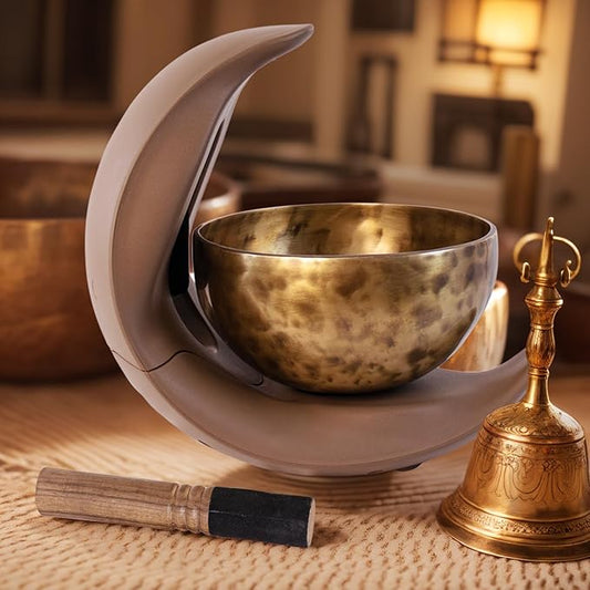 Automatic Singing Bowl for Meditation, Yoga, Mindfulness, Sleep and Energy Healing, Sound Therapy, Handmade in Nepal,Automatic Percussion (Automatic Singing Bowl Set)