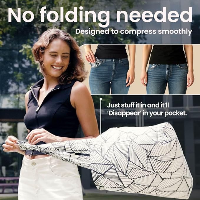 Nanobag Ultralight Foldable Tote for Women & Men, Reusable Grocery & Travel Bag, Packable Collapsible Compact Market Essential (Standard Neon Flowers)
