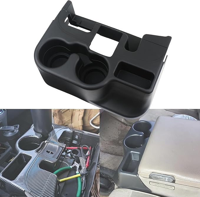 Cup Holder Attachment for Center Console | Compatible with 2003-2012 Dodge Ram 1500 2500 3500 Truck | Replaces SS281AZAA Front Seat Add-On Cupholder Tray Insert
