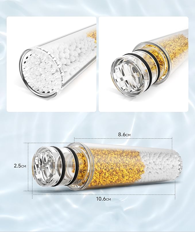 SR SUN RISE Shower Filter for Handheld Shower Head, NSF Certified 8 Pack Replacement Filters for Hard Water Remove Chlorine and Harmful Substances Only Fits SR SUN RISE Shower Head