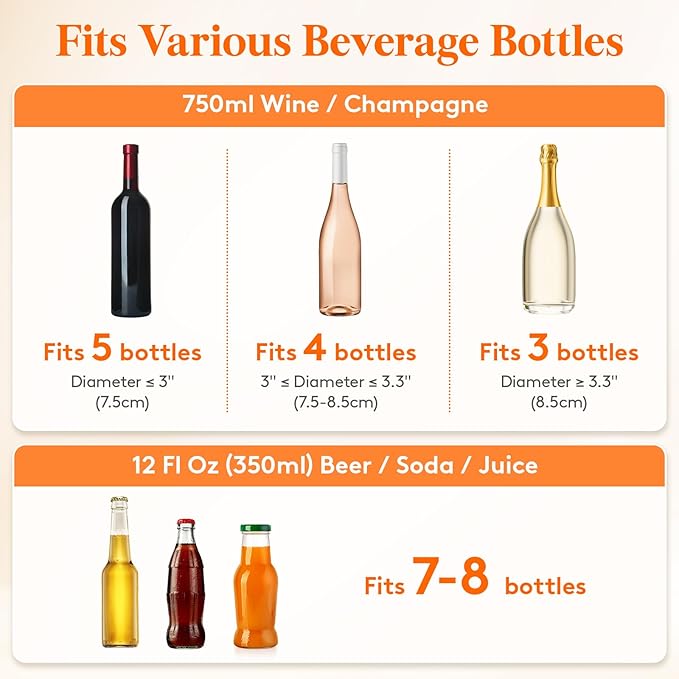 Lifewit 6.5L Ice Bucket for Parties, Portable Drink Bucket for Cocktail Bar, Plastic Champagne Cooler for Beverage/Wine/Beer, Mimosa Bar Supplies Chiller Tub with Scoop 38 x18x20 cm/15x7x8"