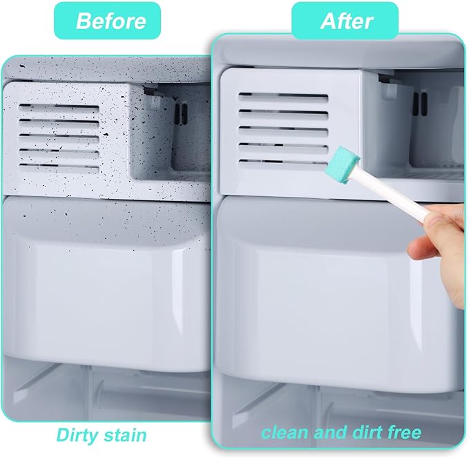 Ice Maker Cleaners Set, 10pcs Ice Machine Cleaning Brushes and 2pcs Double Ended Crochet Hook Household Cleaning Brush Detail Cleaner Brush for Gaps Corner Small Space