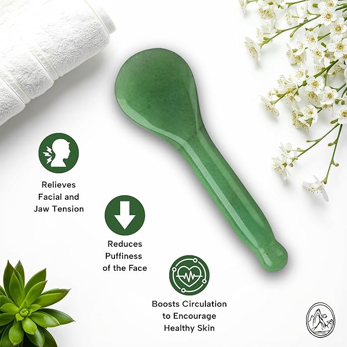 Mount Lai - The Gua Sha Facial Lifting Tool (Jade Gua Sha Spoon, Gua Sha)
