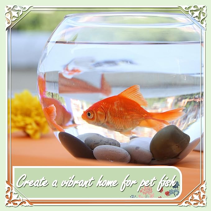 20lbs White Natural River Rocks, Polished Pebbles for Plants Garden, 1-2 inch Decorative White Stones, Ideal for Fish Tank, Vases, Crafting, Home Decor and Garden Landscaping Rocks,White