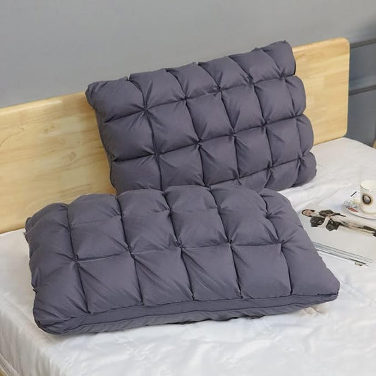 YOUR MOON Pillows Queen Size Set of 2, Soft Support Queen Pillow 2 Pack for Bed, Fluffy Down Alternative Pillow, Luxury Hotel Gel Pillows for Side Sleeping (Gray)