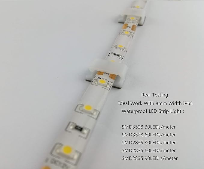 Threetwofour LED Strip Light Clips self Adhesive mounting Brackets Cable Clamp for 8-10mm Width IP65 led Strip Light Cable Clips Wire Holder for Dash cams,Network Cables 100Pack