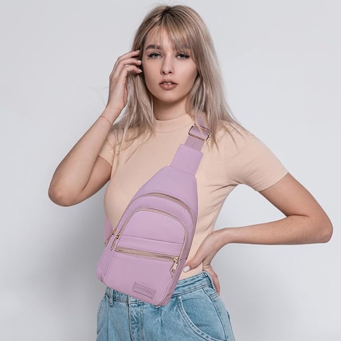 Banelu Crossbody Sling Backpack Sling Bag for Women, Small Chest Bag Daypack Crossbody Bag Fanny Pack for Outdoors Hiking Traveling