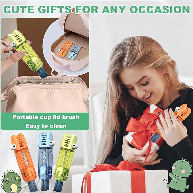 6 PCS Cup Lid Gap Cleaning Brush, Portable Water Bottle Brush, Multifunctional Bottle Cleaner Brush Set for Tight Spaces, Bottle Gaps, Straws, Tumblers, Travel Mug Caps