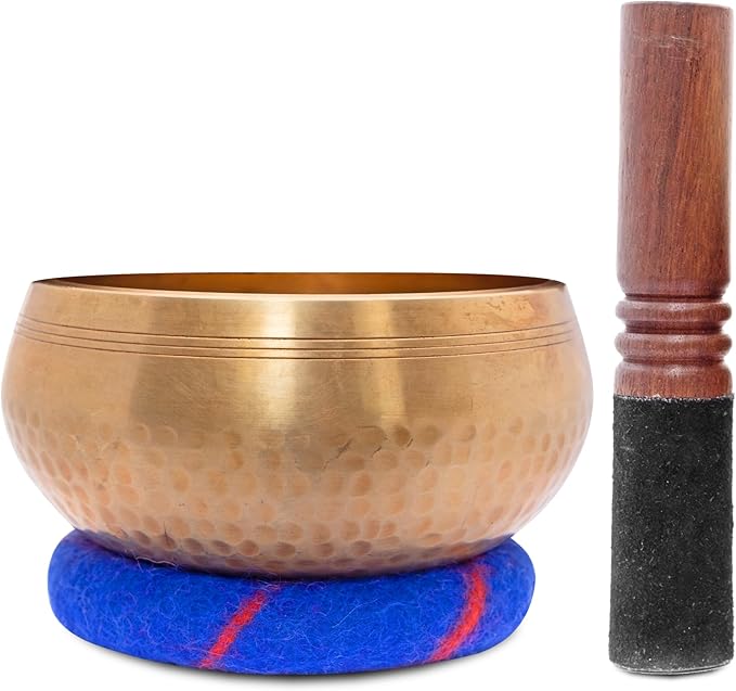 Ohm Store Tibetan Singing Bowl Set — Meditation Sound Bowl Handcrafted (5″)