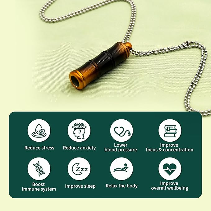 528 hz Meditation Necklace | Breathing Necklace | Frequency Healing Devices | Calm Mindfulness Tool | 528 hz Whistle | Relaxation,Stress Reduction and Concentration by Adjusting The Breathing