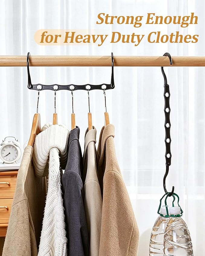 AMKUFO Hangers-Space-Saving 16 Pack Space-Saver, Plastic Magic Hangers for Small Closet Organization, Multifuctional Clothes Hangers for Closet Organizer and Storage, Small Sapce Home Essentials
