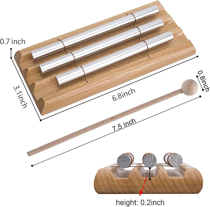 Three Tone Chime Bell for Teachers Classroom Management, Mindfulness,Mindfulness