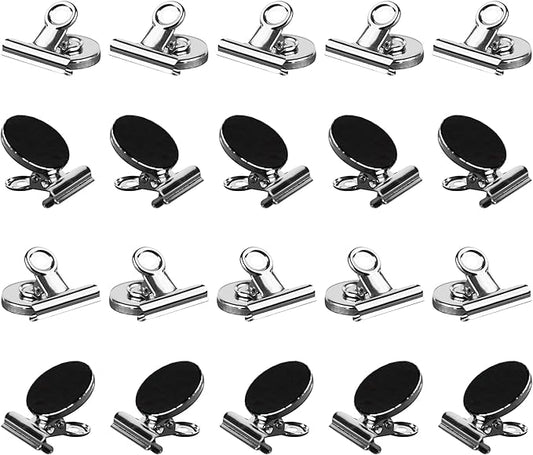 20 Pack Heavy Duty Magnetic Clips for Refrigerator and Whiteboard, Strong Fridge Magnets for Office, School, Locker, Home, and Teaching