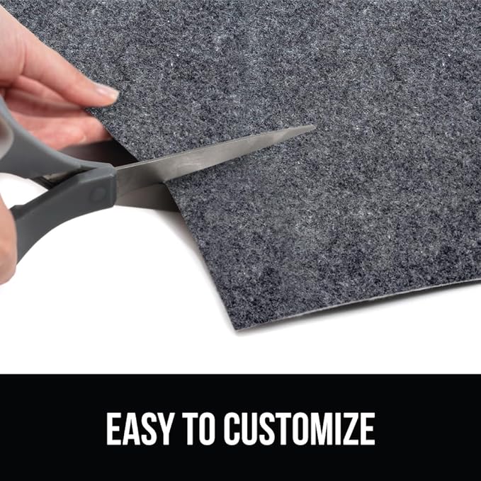 GORILLA GRIP LeakGuard Non-Adhesive Under Sink Mat for Kitchen Cabinet, 24x50, Waterproof Quick Dry Shelf Liner, Durable Absorbent Felt Mats for Bathroom Sinks, Cabinets, Dresser, Easy Trim, Charcoal