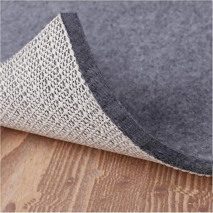 Non-Slip Rug Pad Grippers - 9x12 Ft, 1/4" Thick, Felt + Rubber Double Layers Area Carpet Mat, Provides Protection and Cushioning for Hardwood or Tile Floors
