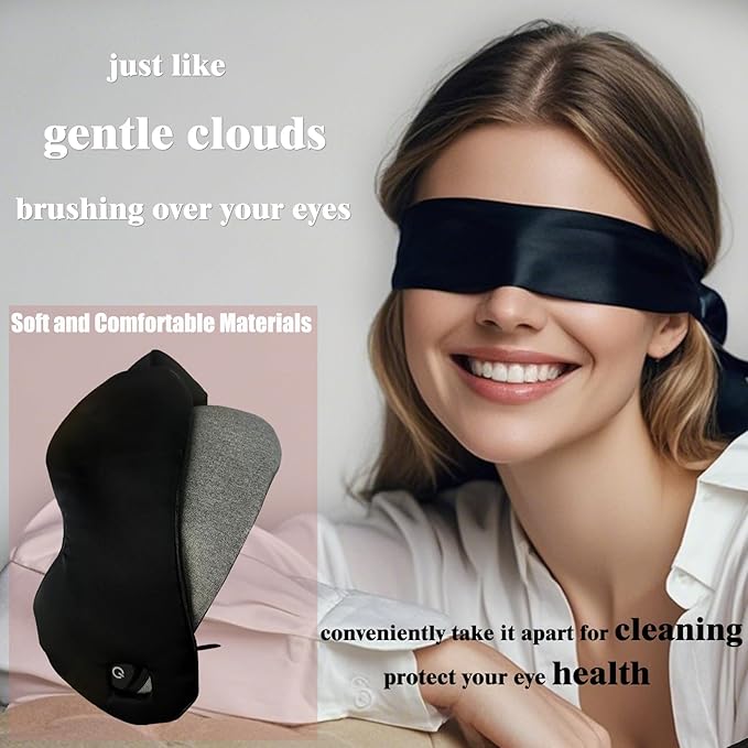 Rechargeable Cordless Heated Eye Mask for Dry Eyes - Adjustable Temperature Portable Eye Warm Compress for Migraines Styes Sinus & Sleep Ideal Gift for Men Women