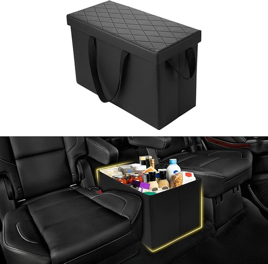 Mixsuper Liner Car Seat Organizer for 2015-2020 Chevrolet Suburban/GMC Yukon XL, Console Organizer Backseat Box for Chevy Suburban, Dog Toy Box Storage Bin Kids Toys Baby Supplies Travel Accessories