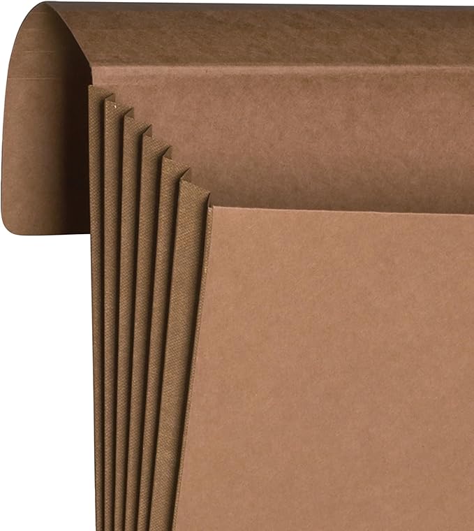 Smead Redrope Expanding File Wallet, Expanding File Organizer, Accordion Folder for Documents, Flap/Cord Closure, 5-1/4" Expansion, Tear-Resistant, Legal Size, 10 per Box (71111)