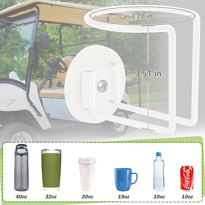 Magnetic Cup Holder, Durmmur SUS 304 Stainless Steel Magnetic Cup Caddy, Magnetic Drink Holder for Tractor Mower Truck School Bus Refrigerator Treadmill,Magnet Can Holder on Metal Surface(1Pack White)