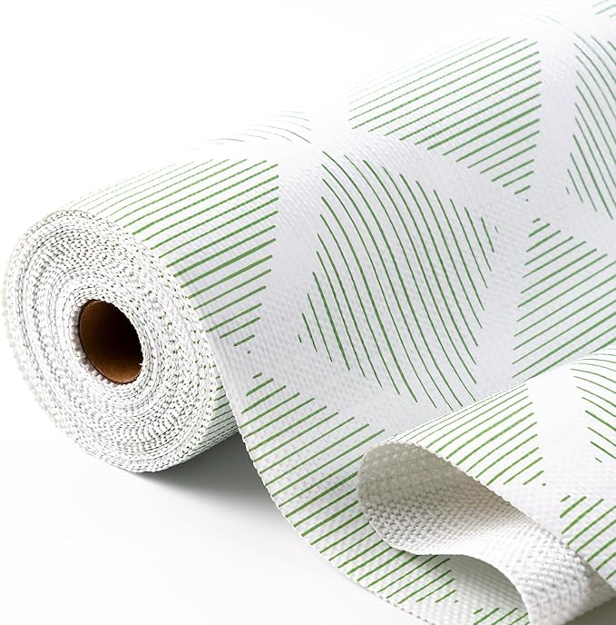 Drawer and Shelf Liner for Kitchen, Non-Slip Non-Adhesive Cabinet Liners for Cupboard, Dresser, Shelves, Tool Box, Pantry, Thickened Easy Install, Strong Grip, 11.8In x 20FT, Green