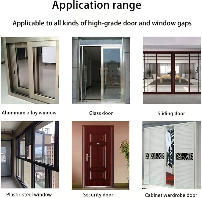 33 Ft Gray Self-Adhesive Soundproofing Weather Stripping for Doors and Windows, 0.35" Wide x 0.2" Thick