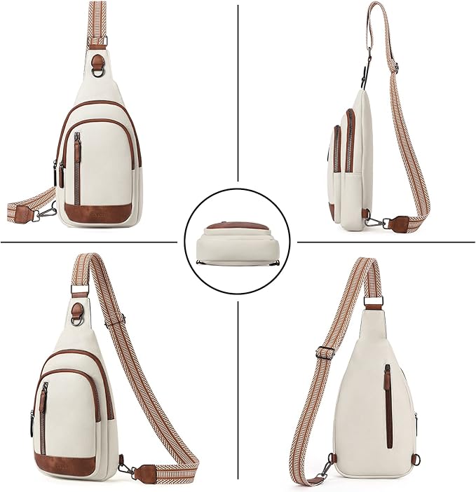 CLUCI Crossbody Bags for Women Men, Leather Sling Bag Cross Body Backpack, Unique Birthday Gifts for Women