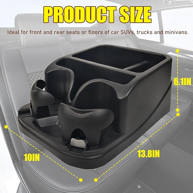 Center Console for Cars, Car Seat Organizer, Seat Belt Fixed Control Console, Suitable for Central Control Consoles of Cars, SUVs, Trucks, Minivans