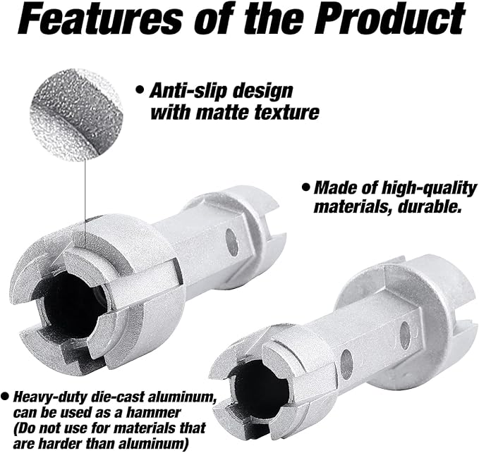 Tub Drain Remover Wrench - Use to Install and Remove Most Bath and Shower Drains and Closet Spuds Square Plastic Toilet Seat Nuts