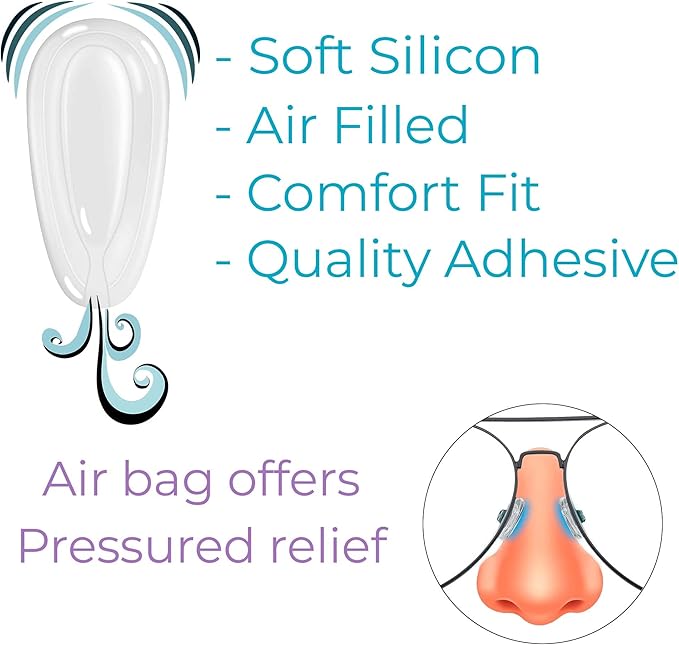 GMS Optical - 11mm Medium Wide Screw-in Round Soft Silicone Nose Pads for Glasses, Sunglasses, Glasses Repair Kit, Keep Glasses from Sliding and Improve Comfort (10 Pair)