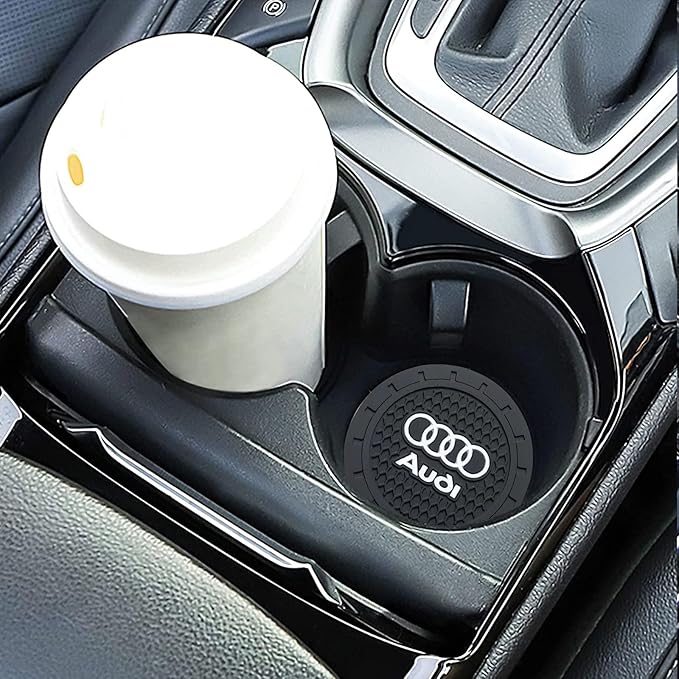 Car Cup Holder Coaster for Audi Recessed Silicone Cupholder Coaster Interior Accessories 2.75in 2Pack