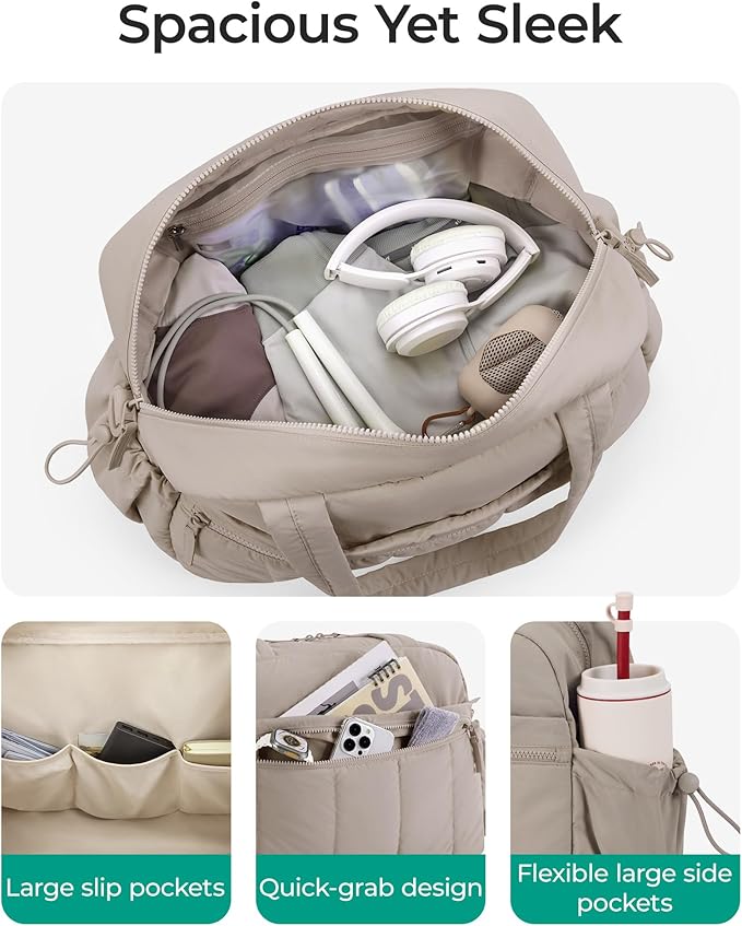 BAGSMART Gym Bag for Women, Duffle Bag for Travel with Wet Pocket, Lightweight Carry-on Weekender Duffel, Water Resistant