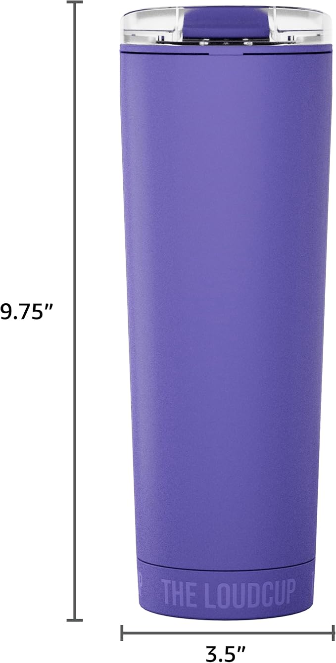 The LoudCup Blow Horn Tumbler, Cheer & Sip 2-in-1 Reusable Water Bottle with Built-In Horn for Sports Games, Tailgates, Parties & Events, BPA-Free