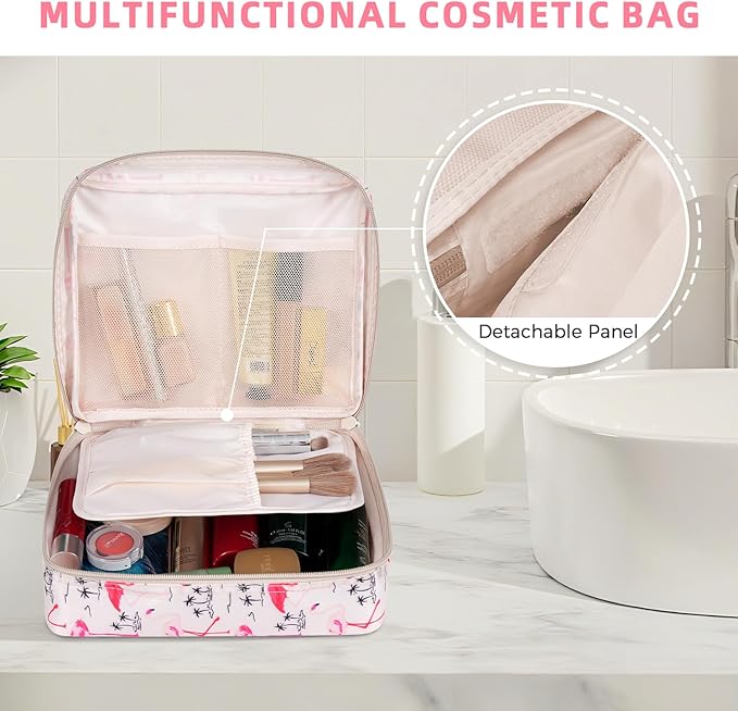 BAGAIL 8 Set Packing Cubes Luggage Packing Organizer Bags for Travel Accessories - Pink Flamingo