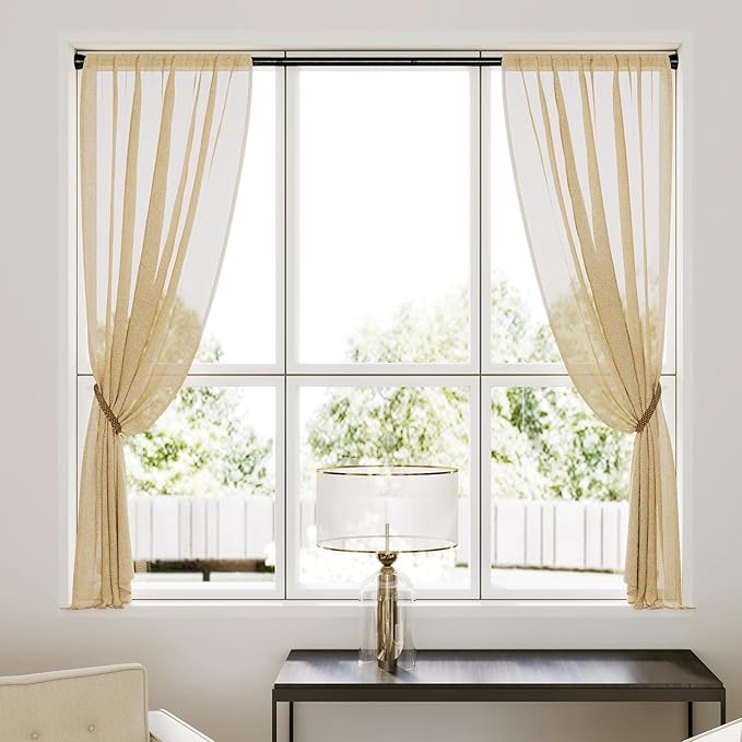 Spring Tension Curtain Rod for Windows 45 to 77 inch Black Long Tension rod Adjustable Spring Curtain Rods No Drilling Short Tension Rod for Kitchen, Closet, Bathroom, Bookshelf