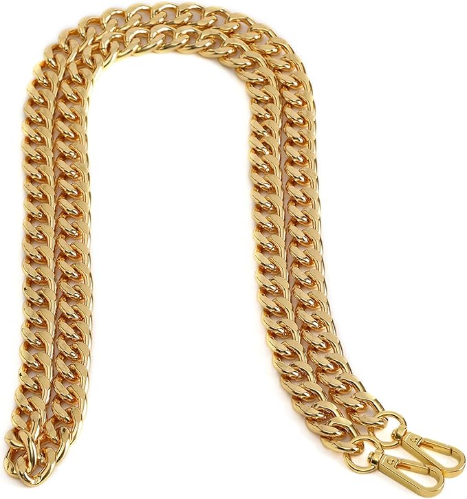 Xiazw Medium Size Fabulous Metal Shoulder Crossbody Purse Strap Replacement Bag Chain Accessories (Yellow Gold,48'')